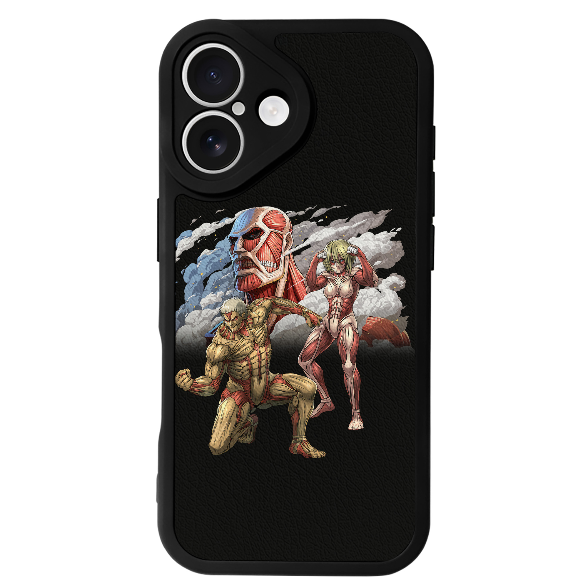（画像用） 進撃の巨人 Attack on Titan 【iPhone 16シリーズ対応】シリコンスマホケース（レザー調） 材質：シリコン